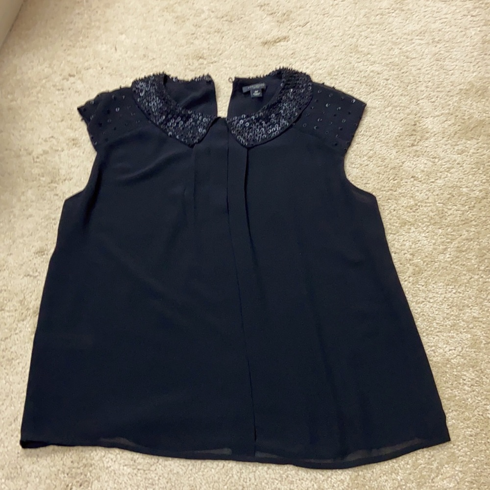 Ann Taylor black dress top -Size SP